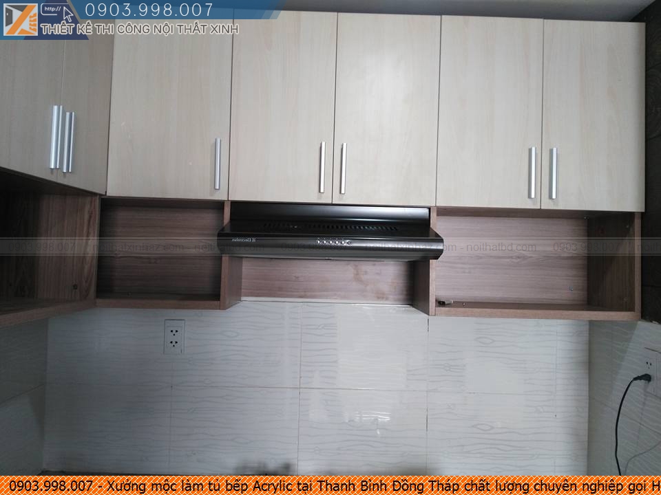Xưởng mộc làm tủ bếp Acrylic tại Thanh Bình Đồng Tháp chất lượng chuyên nghiệp gọi Hotline 090.399.8007