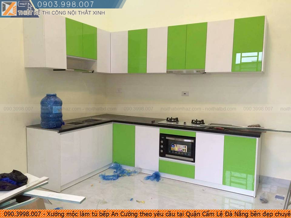 Xưởng mộc làm tủ bếp An Cường theo yêu cầu tại Quận Cẩm Lệ Đà Nẵng bền đẹp chuyên nghiệp 0903.998.007