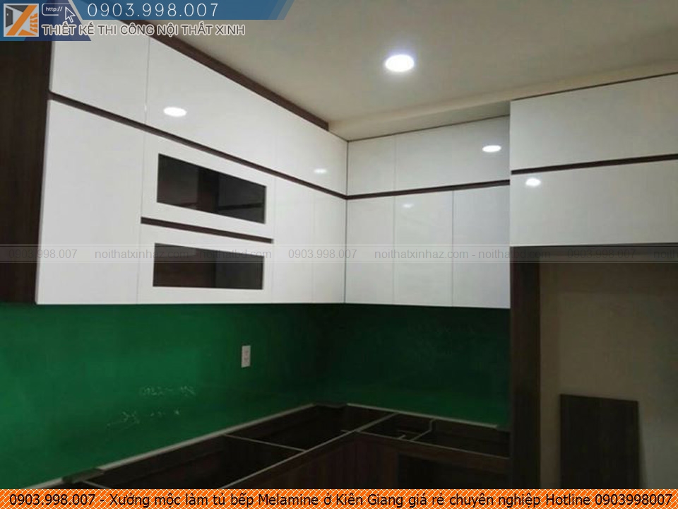 Xưởng mộc làm tủ bếp Melamine ở Kiên Giang giá rẻ chuyên nghiệp Hotline 0903998007